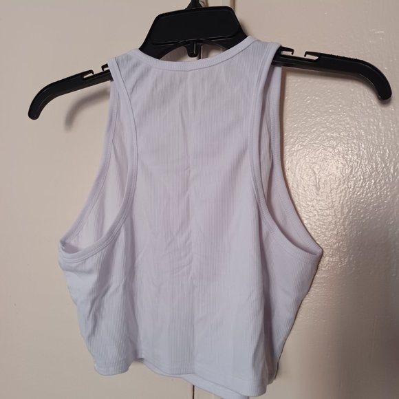 NEW 2pcs Ribbed Crop Sleeveless Tops - Size L - Picture 3 of 12